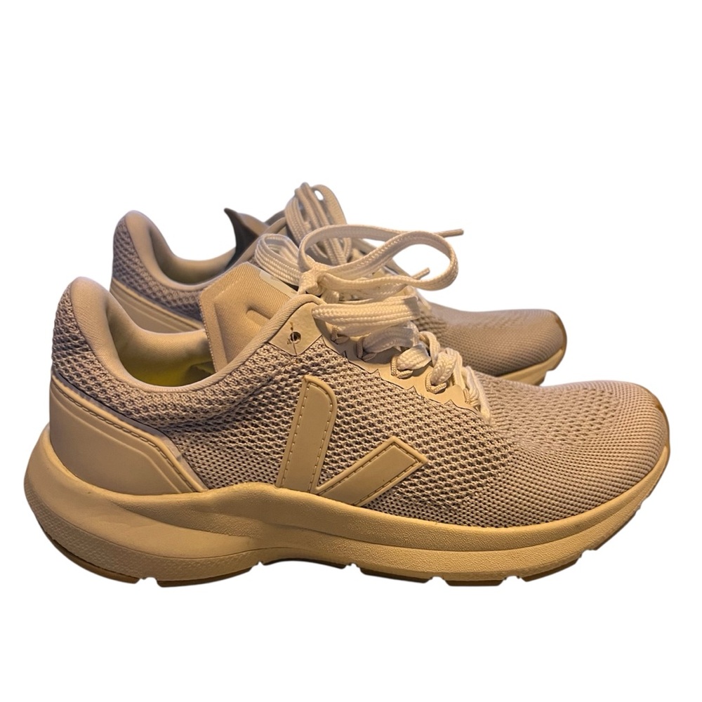 Veja Beige Mesh Running Sneakers